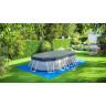 Каркасный бассейн INTEX Prism Frame Oval 26798, 610×305×122 см — насос, лестница, тент, подстилка